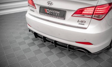 Центральная тюнинг накладка заднего бампера Street pro Hyundai I40 MK1 фото