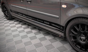 Боковые накладки на пороги VW Caddy MK3 рестайл LONG версия фото