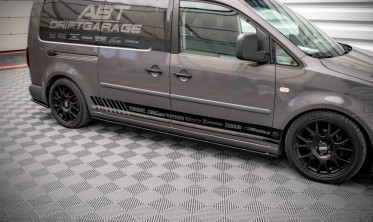 Боковые накладки на пороги VW Caddy MK3 рестайл LONG версия фото