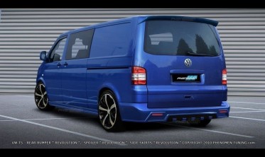 Тюнинговый задний бампер Volkswagen T5 стиль Revolution фото