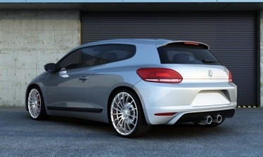 Накладка на задний бампер Volkswagen Scirocco в стиле R фото