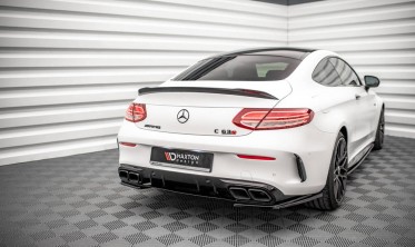 Боковые накладки на задний бампер Mercedes C 63AMG Coupe C205 рестайл фото