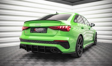 Центральный диффузор на задний бампер Street pro Audi RS3 8Y Sedan фото