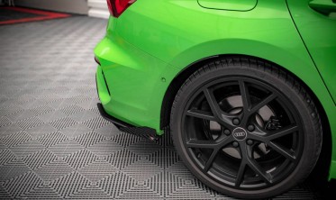 Боковые диффузоры + накладки заднего бампера Street pro Audi RS3 8Y Sedan фото