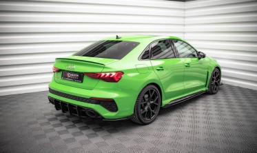 Боковые диффузоры + накладки заднего бампера Street pro Audi RS3 8Y Sedan фото