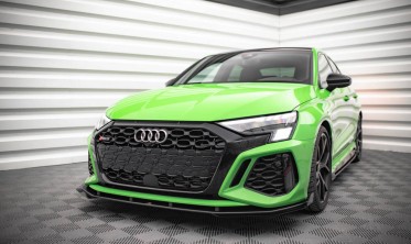 Диффузор + боковые накладки под передний бампер Street pro Audi RS3 8Y фото