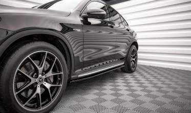 Боковые диффузоры на пороги Mercedes GLC Coupe C253 AMG-line FL фото