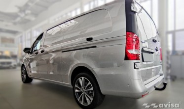 передние накладки на пороги с эмблемой Hybrid Mercedes V Klasa W447  фото