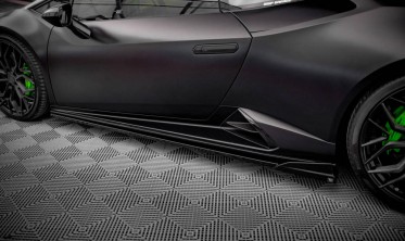 Боковые диффузоры (листвы) на пороги Lamborghini Huracan EVO фото
