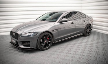 Тюнинговые диффузоры (листвы) на боковые пороги Jaguar XF MK2 R-Sport фото