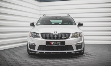 Дифузор передній Skoda Octavia MK3 RS дорестайл вер. 3, глянсовий фото