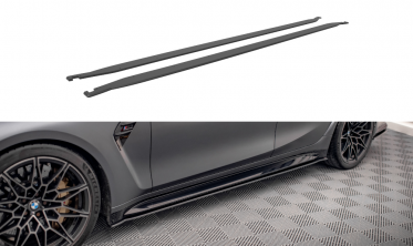 Тюнинговые листвы под пороги Street pro BMW M3 G80 фото