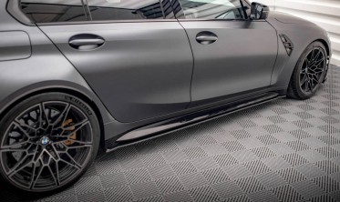 Тюнинговые листвы под пороги Street pro BMW M3 G80 фото