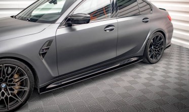 Боковые диффузоры на пороги BMW M3 G80 фото