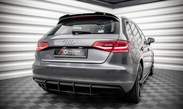 Центральний дифузор заднього бампера STREET PRO Audi A3 8V Sportback фото