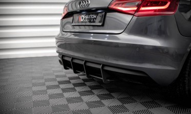 Центральний дифузор заднього бампера STREET PRO Audi A3 8V Sportback фото
