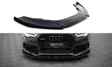 Диффузор на передний бампер Audi A6 C7 с бампером в стиле RS6  фото