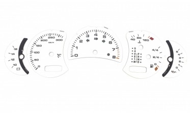 Шкали-перехідники з миль на км Porsche 911 (996) тюнингові білі фото