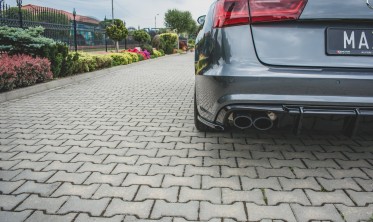 Бічні накладки на задній бампер Audi S6/A6 S-line рестайл фото