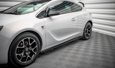 Накладки (листвы) на пороги Opel Astra J GTC версия OPC-line фото