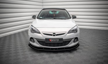 Диффузор + накладки переднего бампера Street pro Opel Astra J GTC OPC-Line фото