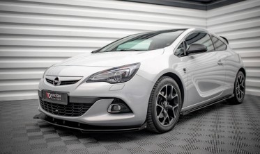 Диффузор + накладки переднего бампера Street pro Opel Astra J GTC OPC-Line фото
