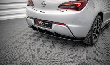 Центральний дифузор на задній бампер Street pro Opel Astra J фото