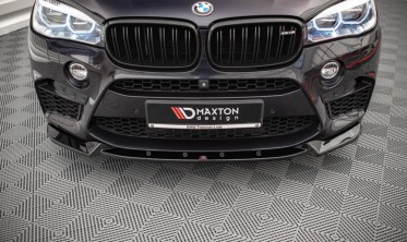 Диффузор под передний бампер BMW X5 M F85 / X6 M F86 черный глянцевый фото