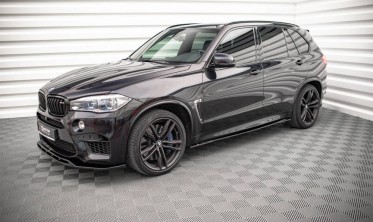 Листвы (диффузоры) под боковые пороги BMW X5 M F85 черный глянец фото