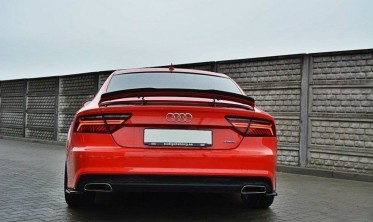 Тюнинговый спойлер Audi S7 / A7 S-Line C7 / C7 FL черный глянцевый фото