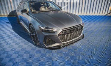 Тюнинг накладка на передний бампер Audi RS6 C8 / RS7 C8 глянцевая фото