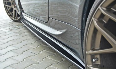 Бічні накладки під пороги BMW M6 E63, чорний глянець фото