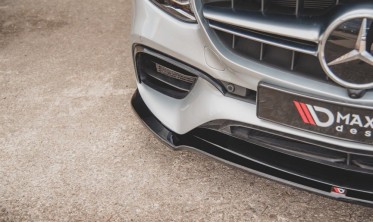 Тюнинг накладка на передний бампер Mercedes W213 E63 AMG глянцевая фото