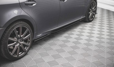 Боковые диффузоры под пороги Lexus GS МК4 F-Sport, черные глянцевые фото