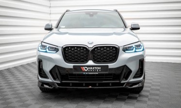 Передній дифузор на бампер BMW X4 G02 рестайл M-pack вер. 2 фото