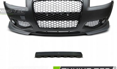 Передній бампер Audi A3 8P 2005-2008 в стилі RS з чорною решіткою фото