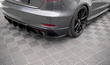 Боковые накладки заднего бампера Street pro Audi S3 8V Sportback FL фото