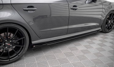 Боковые листвы + накладки на пороги Street pro Audi S3 8V Sportback рестайл фото