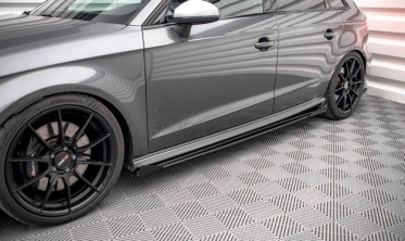 Боковые листвы + накладки на пороги Street pro Audi S3 8V Sportback рестайл фото