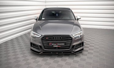 Тюнинг накладка на передний бампер Audi S3 Sportback 8V рестайл вер. 1 фото