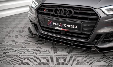 Тюнинг накладка на передний бампер Audi S3 Sportback 8V рестайл вер. 1 фото