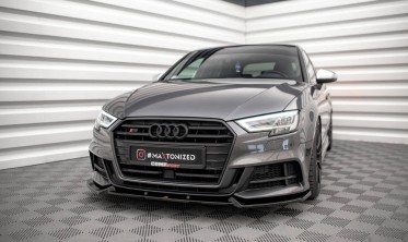 Тюнинг накладка на передний бампер Audi S3 Sportback 8V рестайл вер. 1 фото