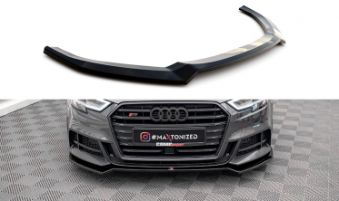 Передній дифузор на бампер Audi S3 8V Sportback рестайл вер. 2 фото