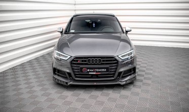 Тюнінговий дифузор на передній бампер Audi S3 Sportback 8V рестайл вер. 3 фото