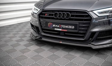 Тюнінговий дифузор на передній бампер Audi S3 Sportback 8V рестайл вер. 3 фото