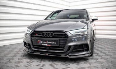 Тюнінговий дифузор на передній бампер Audi S3 Sportback 8V рестайл вер. 3 фото
