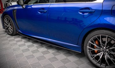 Боковые листвы на пороги Street pro Lexus GS F MK4 рестайл фото