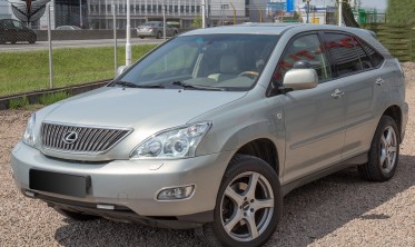 хром накладки на передние фары Lexus RX350 фото