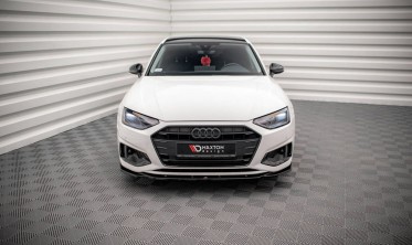 Нижний диффузор на передний бампер Audi A4 B9 рестайл вер. 2 фото