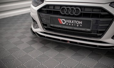 Нижний диффузор на передний бампер Audi A4 B9 рестайл вер. 2 фото